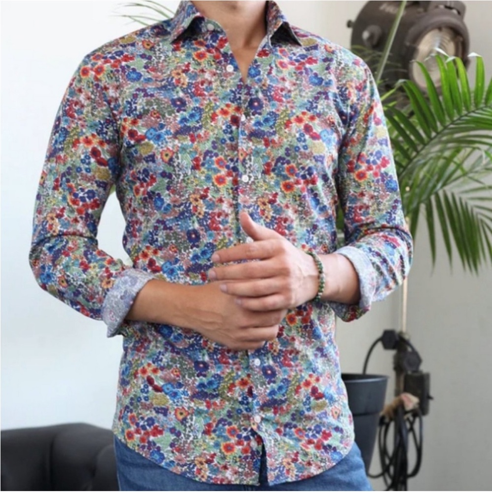 Kurt River Bushwick Spread Button Down Floral Shirt Slim Fit